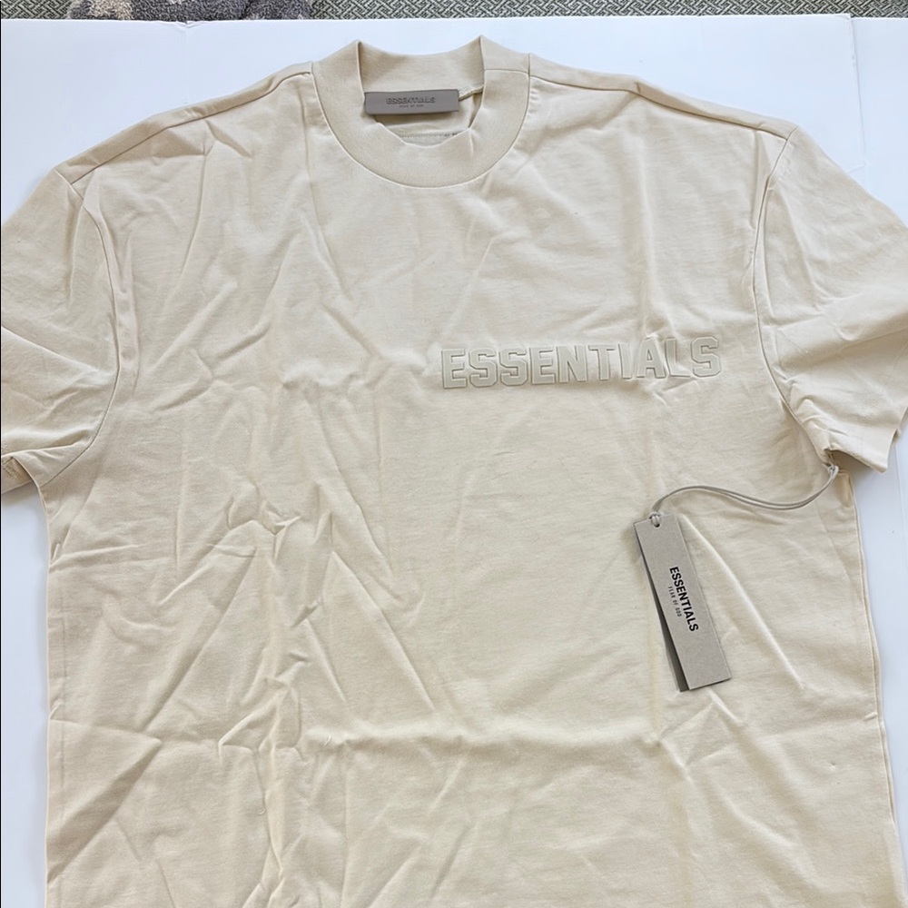 Essentials Cream Short Sleeve Tee